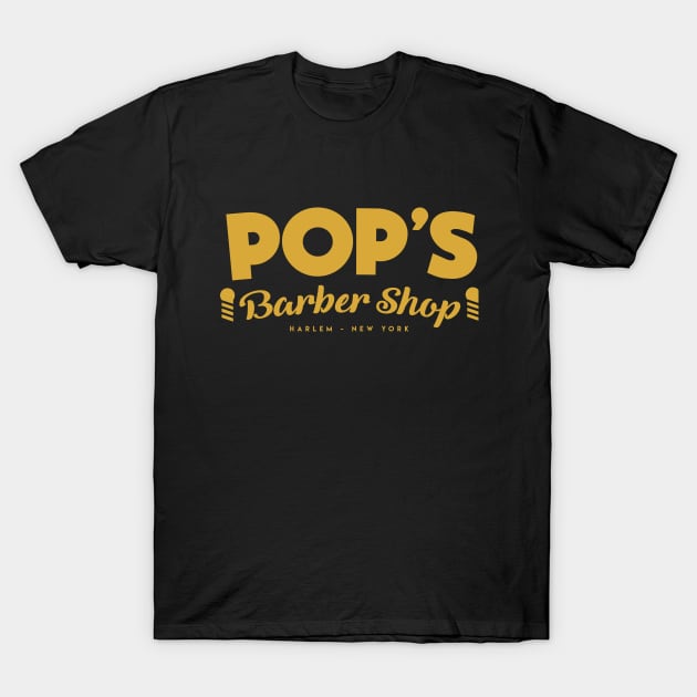 POP'S Barber Shop T-Shirt by BrayInk